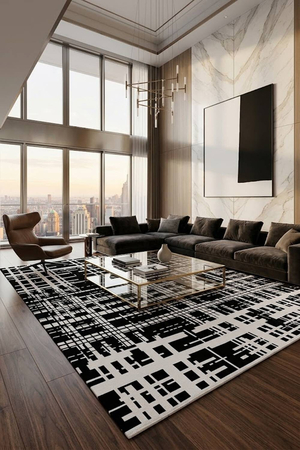 Thảm trang trí hiện đại phá cách HLO-BELLA BLK8029B HNO