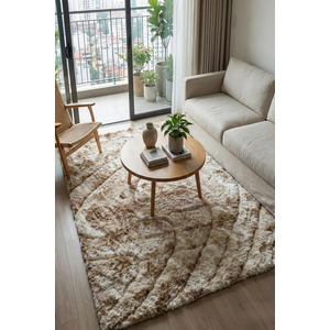 Thảm trang trí phòng khách phòng ngủ dòng thảm lông dài HLO-5D AB5003 HNO