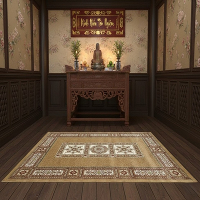 Thảm trang trí phòng thờ tân cổ điển CLASSIC TT1002 HNO