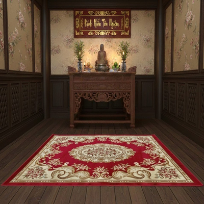 Thảm trang trí phòng thờ tân cổ điển CLASSIC TT1003 HNO