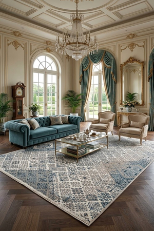 Thảm trang trí tân cổ điển HLO-HAMBURG 6247CRBE HNO
