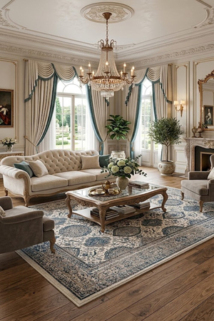 Thảm trang trí tân cổ điển HLO-HAMBURG 6249CRBE HNO
