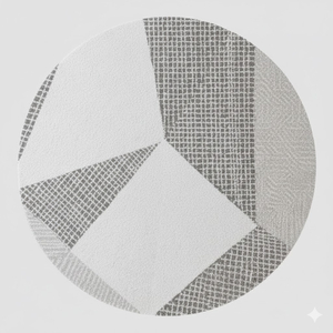 Thảm tròn lông cừu 1.6m x1.6m -CARO TRẮNG XÁM