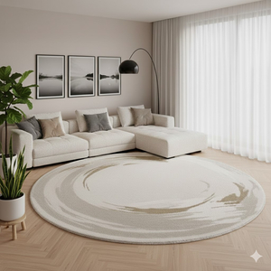 Thảm tròn lông cừu 1.6m x1.6m HÀO QUANG MẶT TRỜI