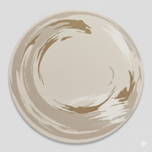 Thảm tròn lông cừu 1.6m x1.6m HÀO QUANG MẶT TRỜI