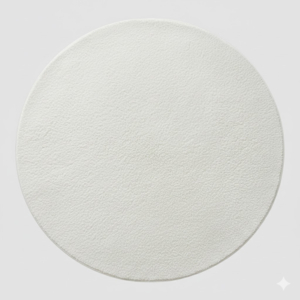 Thảm tròn lông cừu 1.6m x1.6m - TRẮNG XÙ