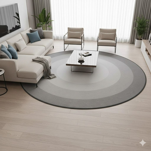 Thảm tròn lông cừu 1.6m x1.6m - VÂN TRÒN ĐỒNG TÂM