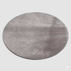 Thảm tròn lông cừu 1.6m x1.6m - xám NHẠT