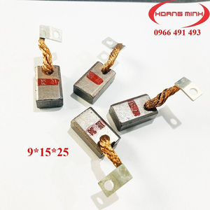 CHỔI THAN MOTOR KÍCH THƯỚC 9X15X25 mm