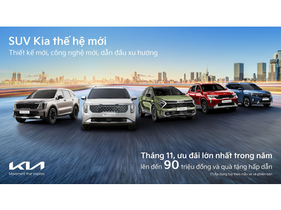Tháng 11, Kia ưu đãi lớn nhất trong năm cho New Carnival và các mẫu xe New Sonet, New Seltos, Carens.