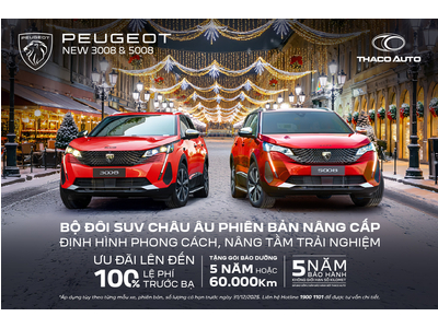 THÁNG 12 – PEUGEOT CHÀO GIÁNG SINH, ĐÓN NĂM MỚI VỚI ƯU ĐÃI ĐỈNH CAO
