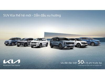 Tháng 8, các mẫu xe Kia thế hệ mới ưu đãi đặc biệt 50% lệ phí trước bạ
