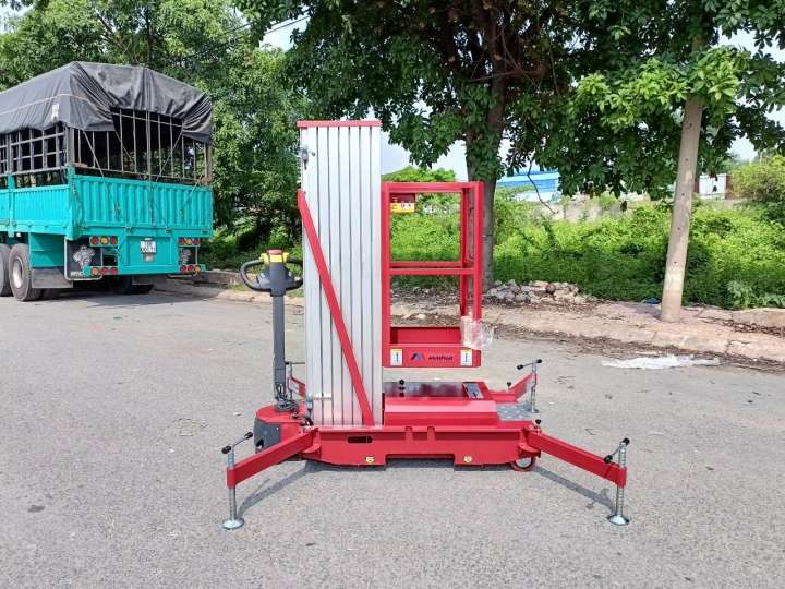 Thang nâng đơn cột đứng | Thang nâng người mini 9m giá rẻ