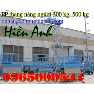 Thang nâng người 500 kg - 14M, thang nâng người 14M giá rẻ