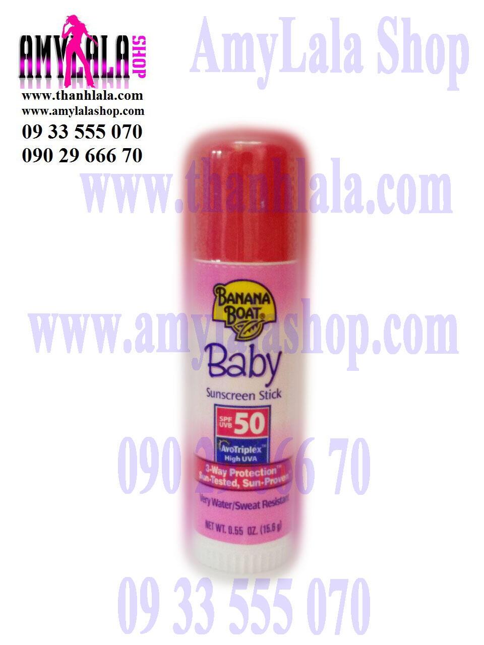 Thanh lăn chống nắng Banana Boat Baby Face & Body Stick Suncreen SPF50/UVA/UVB 15.6g - - 0933555070