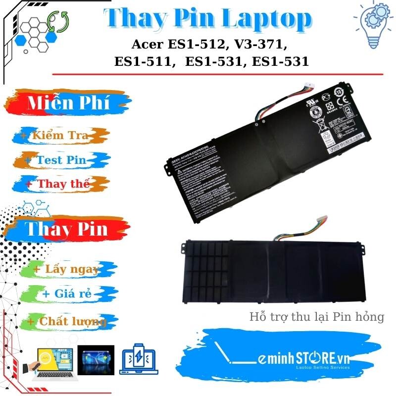 Thay Pin Laptop Acer Aspire ES1-531, ES1-531 Series