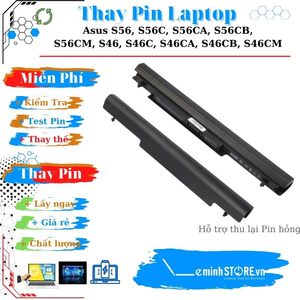 Pin Laptop Asus S56, S56C, S56CA, S56CB, S56CM