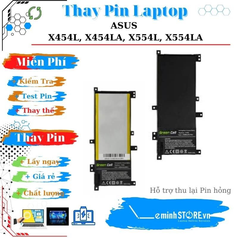 Thay Pin Laptop Asus X454L, X454LA