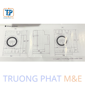 Rơ le Thời Gian Điện Tử 24h 2 Kênh THC20-2C