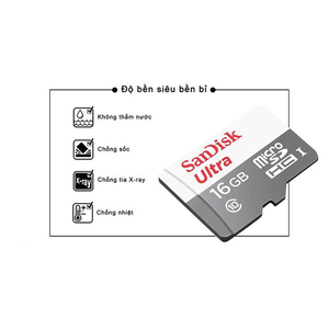 Thẻ Nhớ MicroSDHC SanDisk Ultra 16GB 48MB/s (Xám)