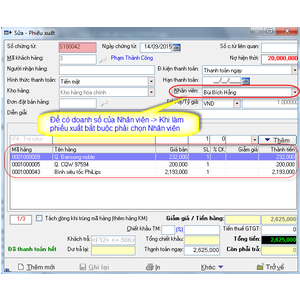 Theo dõi Doanh số theo Nhân viên trong phần mềm bán hàng VNUNI