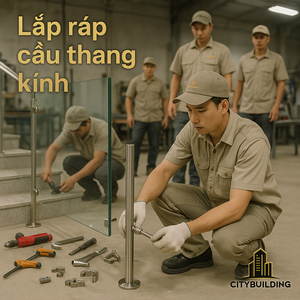 💎 THI CÔNG CẦU THANG KÍNH CƯỜNG LỰC TẠI TP.HCM PHƯỜNG BÌNH TRƯNG – BÁO GIÁ LẮP ĐẶT CHUẨN XƯỞNG CITYBUILDING