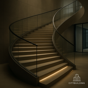 💎 THI CÔNG CẦU THANG KÍNH CƯỜNG LỰC TẠI TP.HCM PHƯỜNG TÂN HẢI – BÁO GIÁ LẮP ĐẶT CHUẨN XƯỞNG CITYBUILDING