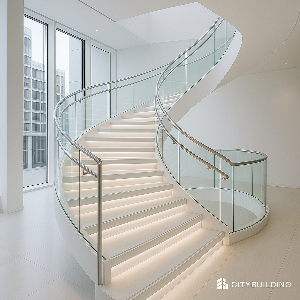 💎 THI CÔNG CẦU THANG KÍNH CƯỜNG LỰC TẠI TP.HCM PHƯỜNG TÂN PHƯỚC – BÁO GIÁ LẮP ĐẶT CHUẨN XƯỞNG CITYBUILDING