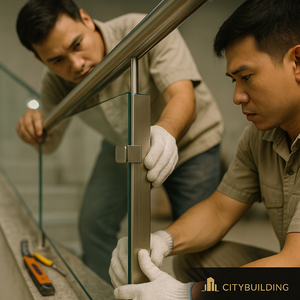 💎 THI CÔNG CẦU THANG KÍNH CƯỜNG LỰC TẠI TP.HCM PHƯỜNG THỦ ĐỨC – BÁO GIÁ LẮP ĐẶT CHUẨN XƯỞNG CITYBUILDING