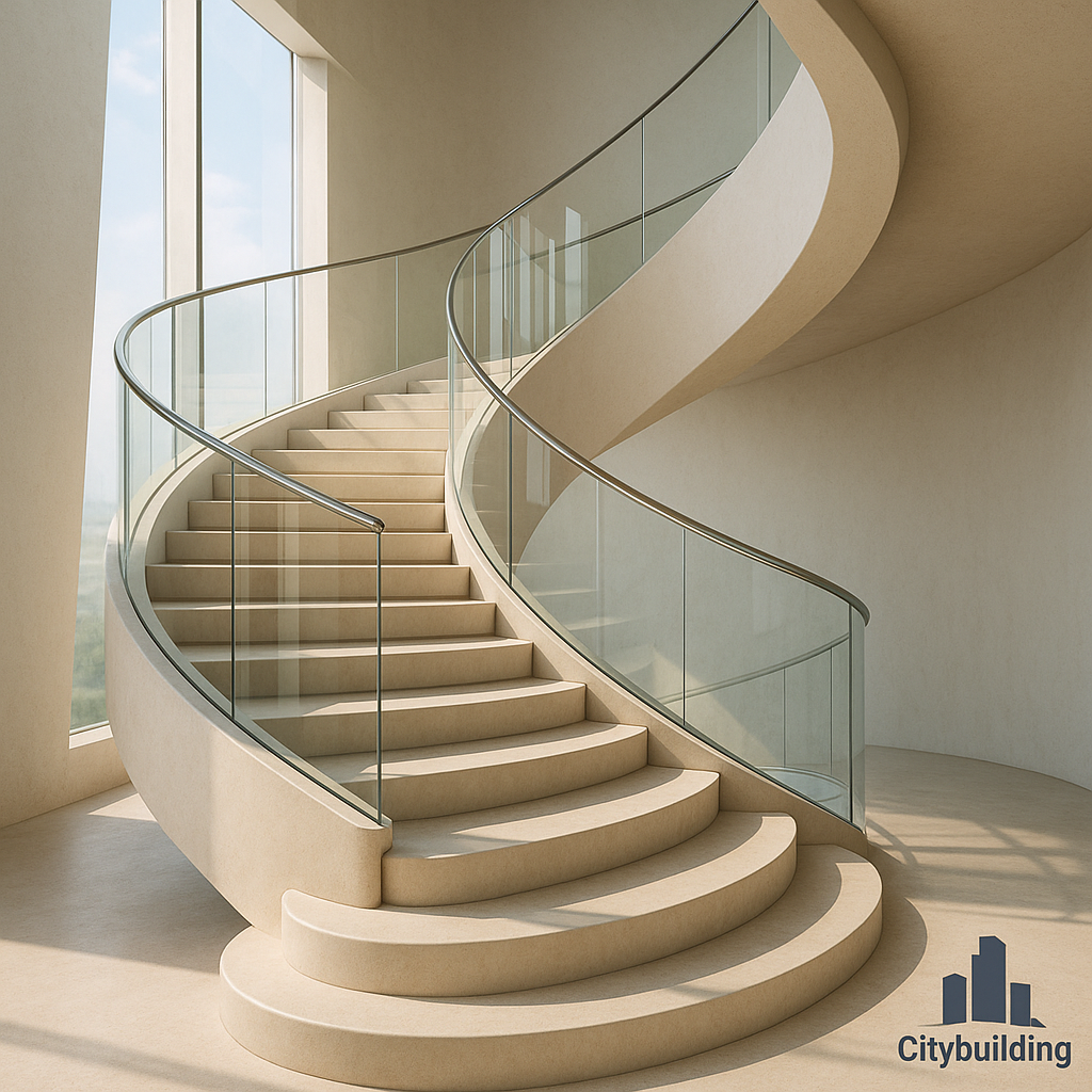 💎 THI CÔNG CẦU THANG KÍNH CƯỜNG LỰC TẠI TP.HCM XÃ KIM LONG – BÁO GIÁ LẮP ĐẶT CHUẨN XƯỞNG CITYBUILDING