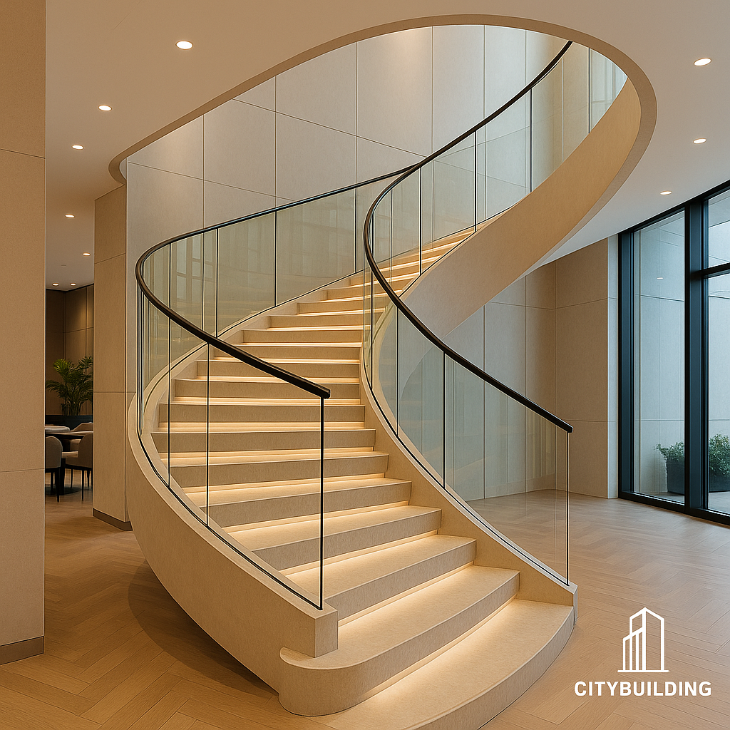 💎 THI CÔNG CẦU THANG KÍNH CƯỜNG LỰC TẠI TP.HCM XÃ NGHĨA THÀNH – BÁO GIÁ LẮP ĐẶT CHUẨN XƯỞNG CITYBUILDING