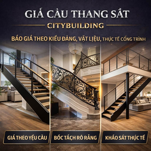 Thi công cầu thang sắt theo hiện trạng
