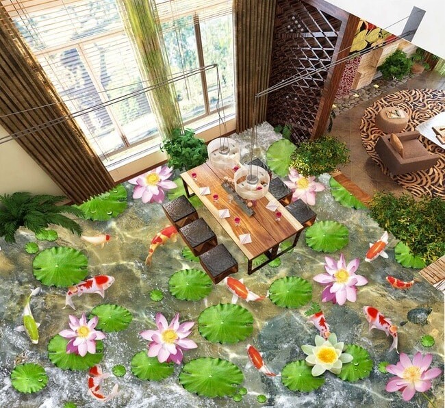 Thiết kế thi công nội thất- Gạch 3d lát nền Thiết kế thi công nội thất- Gạch 3d lát nền