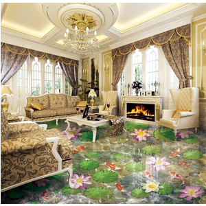 Thiết kế thi công nội thất- Gạch 3d lát nền