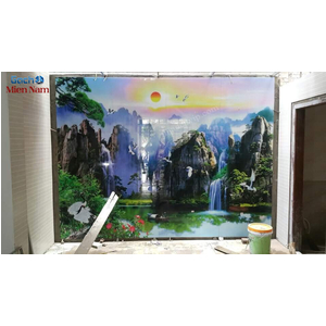 Thi công gạch ốp tường sơn thủy