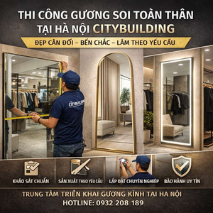 THI CÔNG GƯƠNG SOI TOÀN THÂN TẠI HÀ NỘI CITYBUILDING – ĐẸP CÂN ĐỐI, BỀN CHẮC, LÀM THEO YÊU CẦU