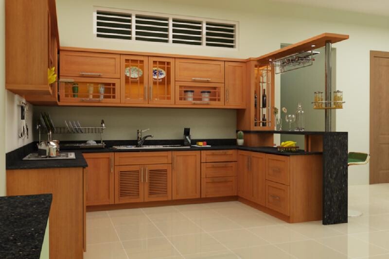 Thi công lắp đặt kính màu ốp bếp tại Quận 10, Tp HCM