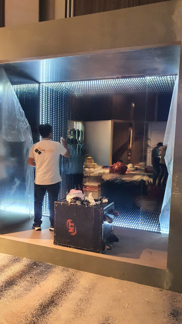 🎀 THI CÔNG LOGO GƯƠNG VÔ CỰC KHỔ LỚN CHO SHOWROOM | CITYBUILDING HÀ NỘI – TPHCM