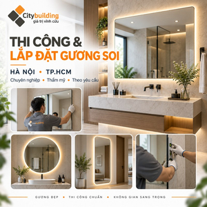 🪞Thi công & lắp đặt gương soi Hà Nội – TP.HCM | Citybuilding