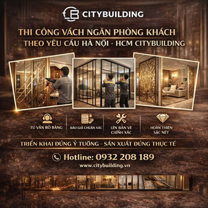 THI CÔNG VÁCH NGĂN PHÒNG KHÁCH THEO YÊU CẦU HÀ NỘI HCM CITYBUILDING