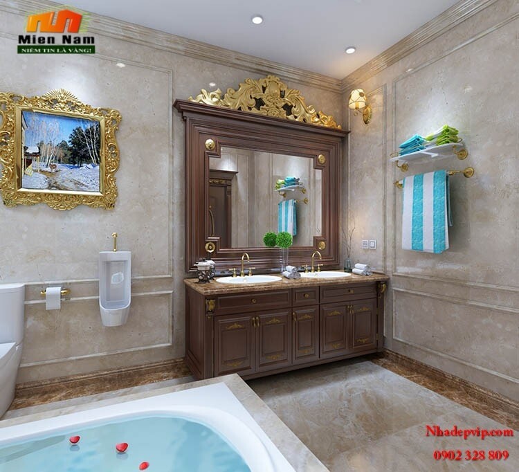 Thiết kế thi công nội thất biệt thự cổ điển bằng gỗ gõ gia đình chị Lan Bình Tân Thiết kế thi công nội thất biệt thự cổ điển bằng gỗ gõ gia đình chị Lan Bình Tân