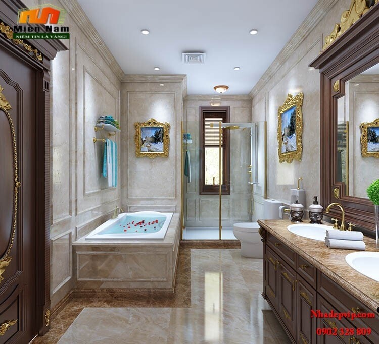 Thiết kế thi công nội thất biệt thự cổ điển bằng gỗ gõ gia đình chị Lan Bình Tân Thiết kế thi công nội thất biệt thự cổ điển bằng gỗ gõ gia đình chị Lan Bình Tân