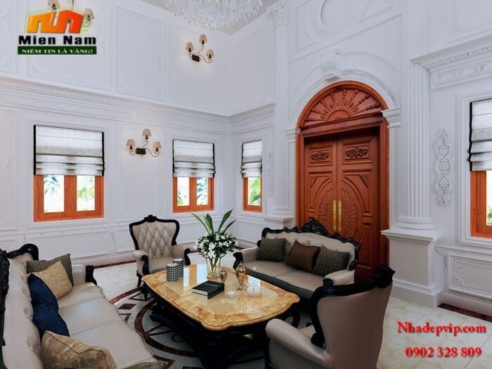 Thiết kế Thi công biệt thự cổ điển Anh Hùng Tây Ninh Thiết kế Thi công biệt thự cổ điển Anh Hùng Tây Ninh