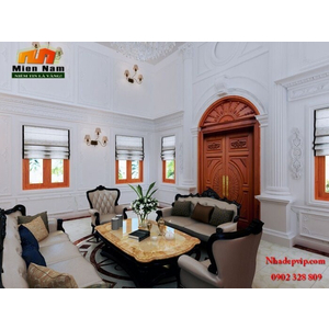 Thiết kế Thi công biệt thự cổ điển Anh Hùng Tây Ninh