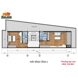 Thiết kế nhà phố 1 trệt 3 lầu gia đình anh Vĩnh chị Mây đường Võ Văn Kiệt, Quận 6