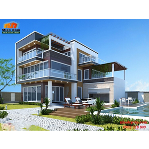 Thiết kế thi công biệt thự Chị Hoài Thanh Củ Chi