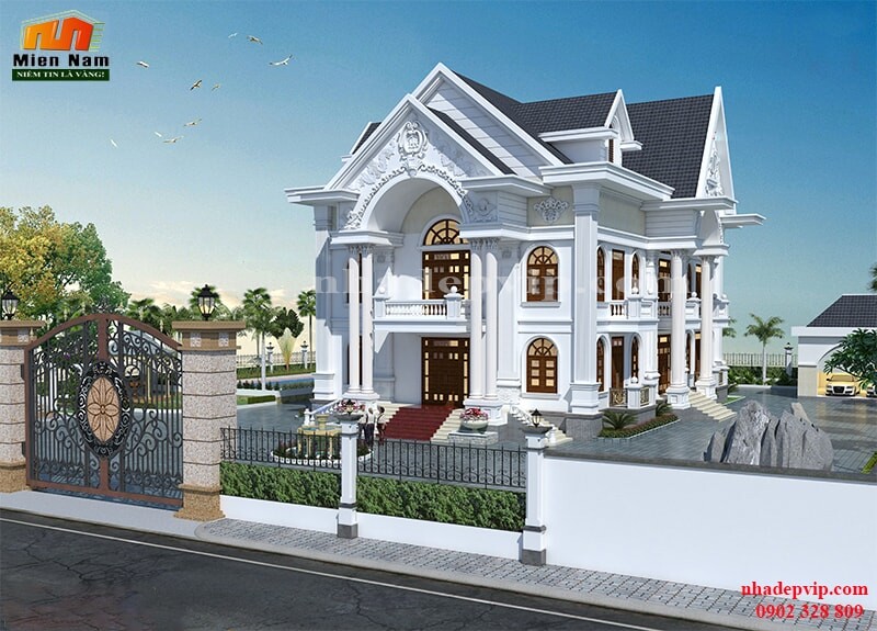 Thiết kế thi công biệt thự cổ điển chú Thập Hóc Môn Thiết kế thi công biệt thự cổ điển chú Thập Hóc Môn