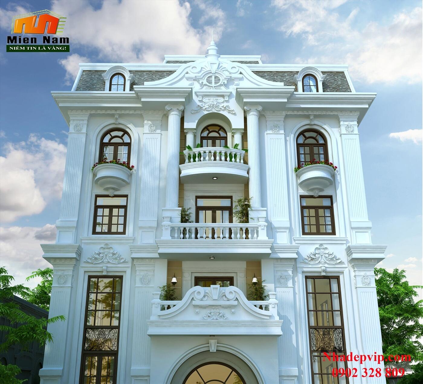 Thiết kế thi công biệt thự cổ điển Anh Thịnh Bình Dương Thiết kế thi công biệt thự cổ điển Anh Thịnh Bình Dương