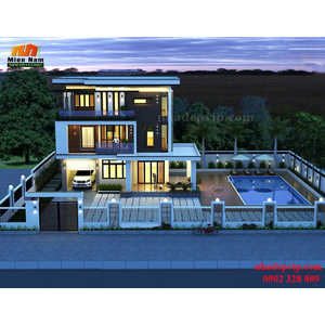 Thiết kế thi công biệt thự phố anh Hòa Tiền Giang