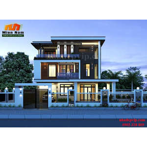 Thiết kế thi công biệt thự phố anh Hòa Tiền Giang